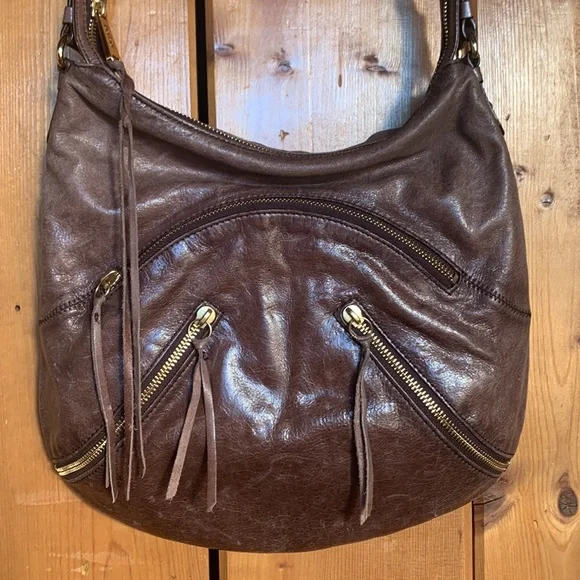 Botkier Distressed Chocolate Brown Leather Bag - Picture 2 of 10
